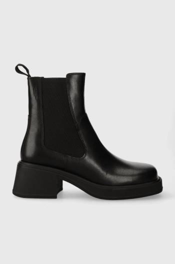 Kožené topánky chelsea Vagabond Shoemakers DORAH dámske, čierna farba, na podpätku, 5642.001.20