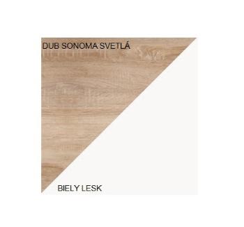 ArtCross Obývacia stena VIKI Farba: Dub sonoma svetlá / biely lesk