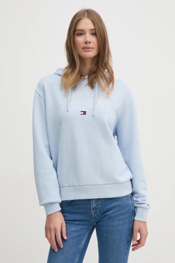 Bavlnená mikina Tommy Hilfiger dámska, s kapucňou, s nášivkou, WW0WW43842