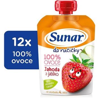 Sunar Do ručičky ovocná kapsička jahoda 12× 100 g (8592084413699)