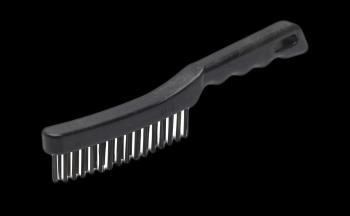 ANZA WIRE BRUSH - 4-radová drôtená kefa cierna