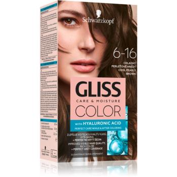 Schwarzkopf Gliss Color permanentná farba na vlasy odtieň 6-16 Cool Pearly Brown 1 ks