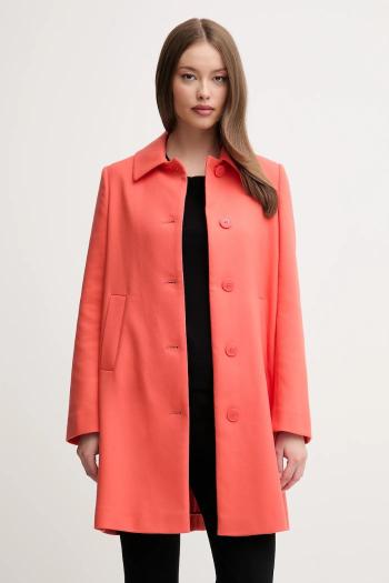 Kabát United Colors of Benetton oranžová farba, prechodná, 2YEBDN07N