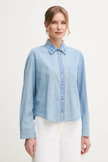 Bavlnená košeľa Weekend Max Mara dámska, voľný strih, s klasickým golierom, 2515111141600