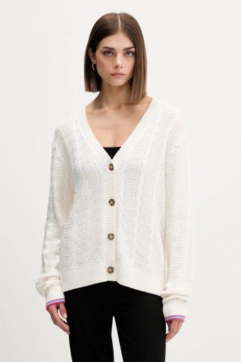 Bavlnený kardigán Tommy Jeans béžová farba, ľahký, DW0DW21681