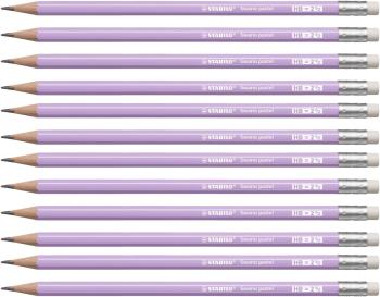 Ceruza STABILO Swano Pastel HB pasztell, lila, 12 db