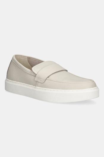 Kožené mokasíny Calvin Klein MOCCASIN LTH UNLINED hnedá farba, HM0HM01813