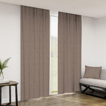Záves dekoračný alebo látka, OXY vzor Plátno, Béžovo hnedé, 150 cm 150 cm