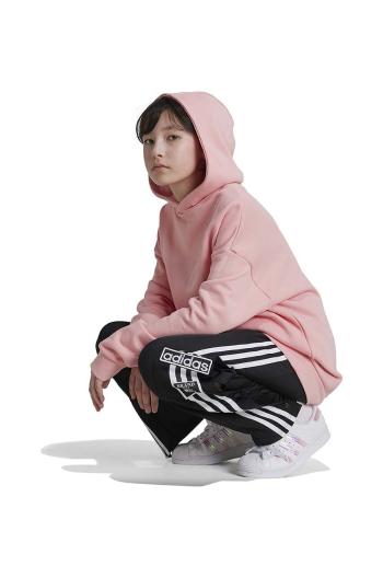 Detská bavlnená mikina adidas Originals HOODIE oranžová farba, s kapucňou, jednofarebná, IX7615