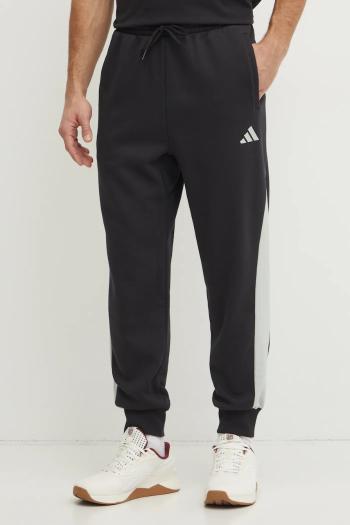 Tepláky adidas Essential Colorblock čierna farba, s nášivkou, JD8061