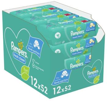 PAMPERS Wipes Fresh clean Vlhčené utierky BOX 12 x 52 ks