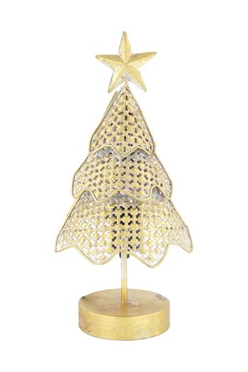 Led ozdobný vianočný stromček home & lifestyle 17 x 16,5 x 38 cm žltá farba
