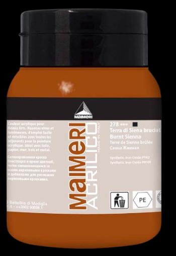 MAIMERI ACRILICO - Akrylové farby 278 - burnt sienna, 0,5 L