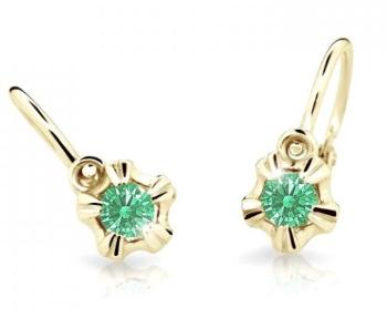 Cutie Jewellery Zlaté detské náušnice C2158-10-X-1 zelená