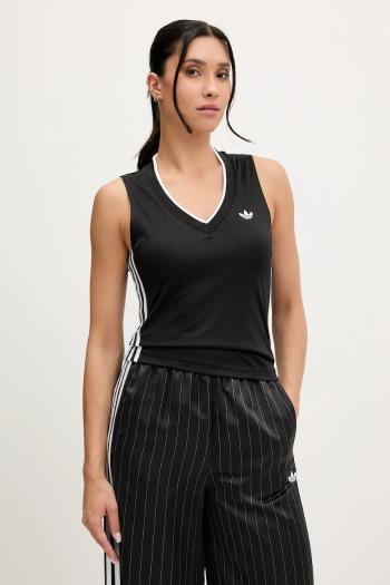 Top adidas Originals V-Neck čierna farba, KD2279
