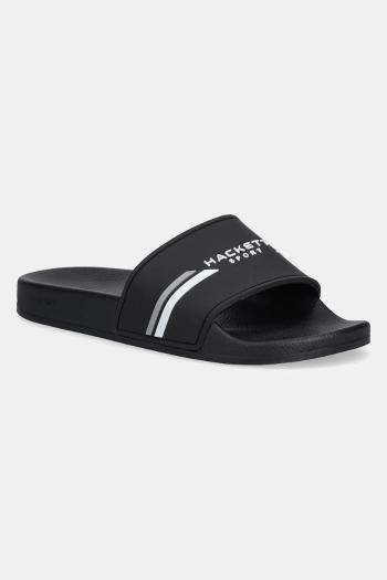 Šľapky Hackett London SLIDER SPORT pánske, čierna farba, HMS21287