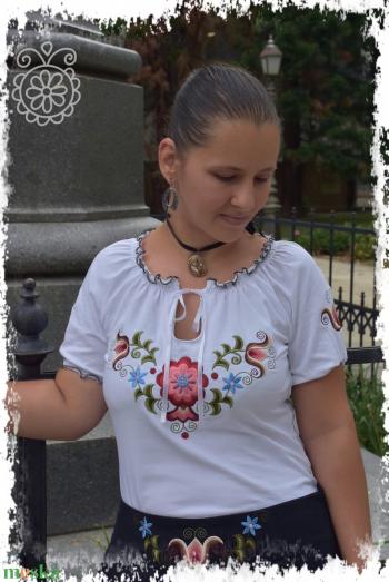 Kun Fehérnép szalagos blúza - fehér RU