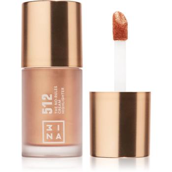 3INA The No-Rules Cream multifunkčné líčidlo na oči, pery a tvár odtieň Highlighter 512 - Soft, pearly gold 8 ml