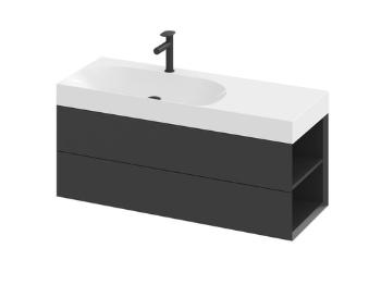 Skrinka pod umývadlo bez umývadla Ravak Lite 120x43x45 cm čierna X000001892