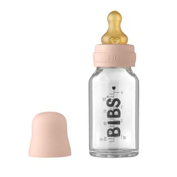 Bibs Baby Bottle sklenená fľaša 110ml blush,BIBS Fľaša sklenená Baby Bottle 110ml, Blush