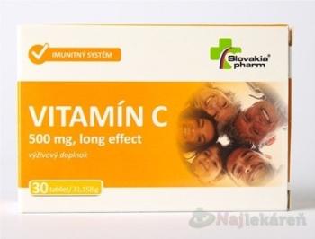 Slovakiapharm Vitamín C 500 mg s predĺženým účinkom 30 tabliet