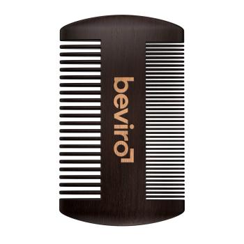 beviro Hrebeň na fúzy z hruškového dreva (Beard Comb)