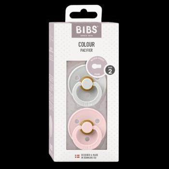 BIBS Colour Cumlíky z prírodného kaučuku, veľkosť 2, Haze/Blossom 2 ks