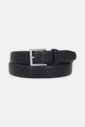 Kožený opasok Tommy Hilfiger čierna farba, AM0AM13568