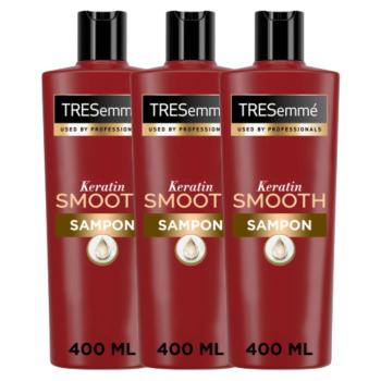 TRESemmé Keratin Smooth Sampon gubancolódásra hajlamos hajra 3x400ml