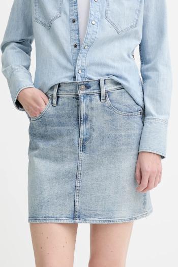 Rifľová sukňa G-Star mini, rovný strih, D24387-D930