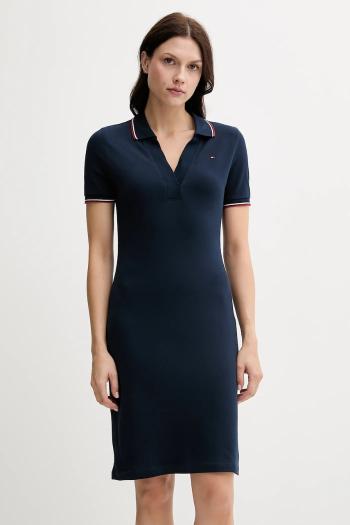 Šaty Tommy Hilfiger tmavomodrá farba, mini, priliehavé, WW0WW45740