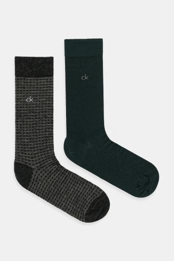 Ponožky Calvin Klein 2-pak zelená farba, 701235971