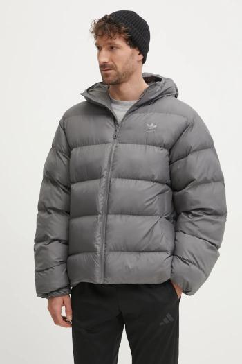 Bunda adidas Originals Commercial Puff pánska, šedá farba, zimná, IY3398