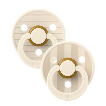 BIBS STUDIO Cumlíky z prírodného kaučuku Colour Pin 2ks - veľkosť 2 - Ivory Vanilla Mix