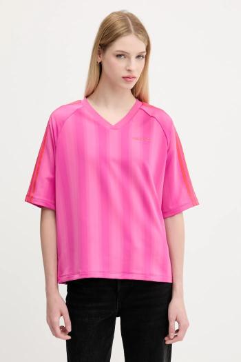 Tričko adidas Originals Linear Tee dámske, fialová farba, JW6021
