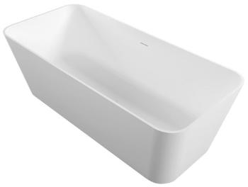 Voľne stojaca vaňa Polysan LEYLA 170x78 cm solid surface ľavá aj pravá orientácia biela matná 92530