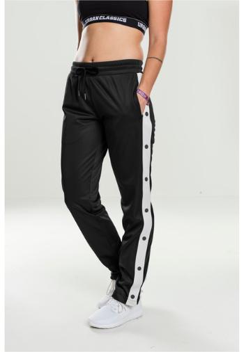 Urban Classics Ladies Button Up Track Pants blk/wht/blk - XXL