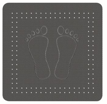 Protiskluzová podložka do vany Kleine Wolke Foot břidlicová 55x55 cm 4388905002