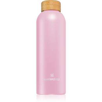 Waterdrop Thermo Steel fľaša na vodu z nehrdzavejúcej ocele farba Pastel Pink Matt 600 ml