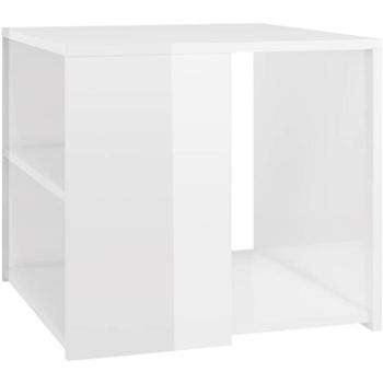 SHUMEE biely s vysokým leskom 50 × 50 × 45 cm, drevotrieska (806388)
