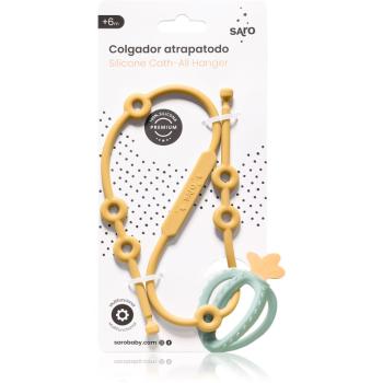 Saro Baby Silicone Catch-All Hanger șnur multifuncțional din silicon Mustard 1 buc