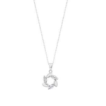 Lotus Silver Nadčasový strieborný náhrdelník so zirkónmi LP3188-1 / 1 (retiazka, prívesok)