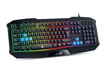 GENIUS klávesnica GX GAMING K-215 / herná, drôtová, podsvietená/ USB/ čierna/ CZ+SK layout