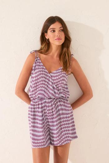 Overal women'secret fialová farba, v výstrih, 5542396