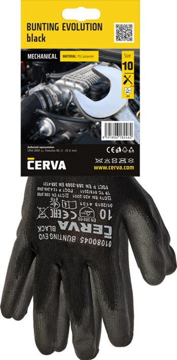BUNTING EVO BLACK rukavice blister - 9
