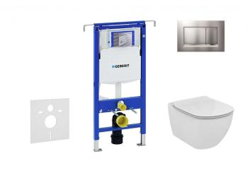 GEBERIT - Duofix Set predstenovej inštalácie, klozetu a dosky Ideal Standard Tesi, tlačidla Sigma30, chróm mat/chróm 111.355.00.5 NF7