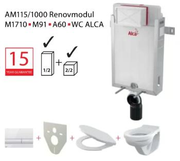 Set modul 5v1 Alcadrain AM115/1000,M370,M91/sedadlo/misa Alcadrainmodul AM115-5:1_JIKA
