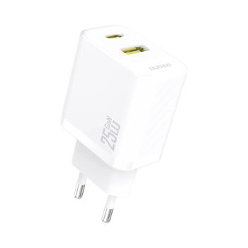 DUDAO A26T GaN 25W Sieťová nabíjačka USB-A / USB-C biela