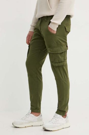 Nohavice Alpha Industries Army Pant pánske, zelená farba, strih cargo