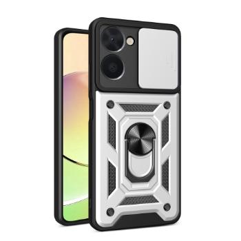 RING CAMERA Kryt s držiakom pre Realme C33 strieborný